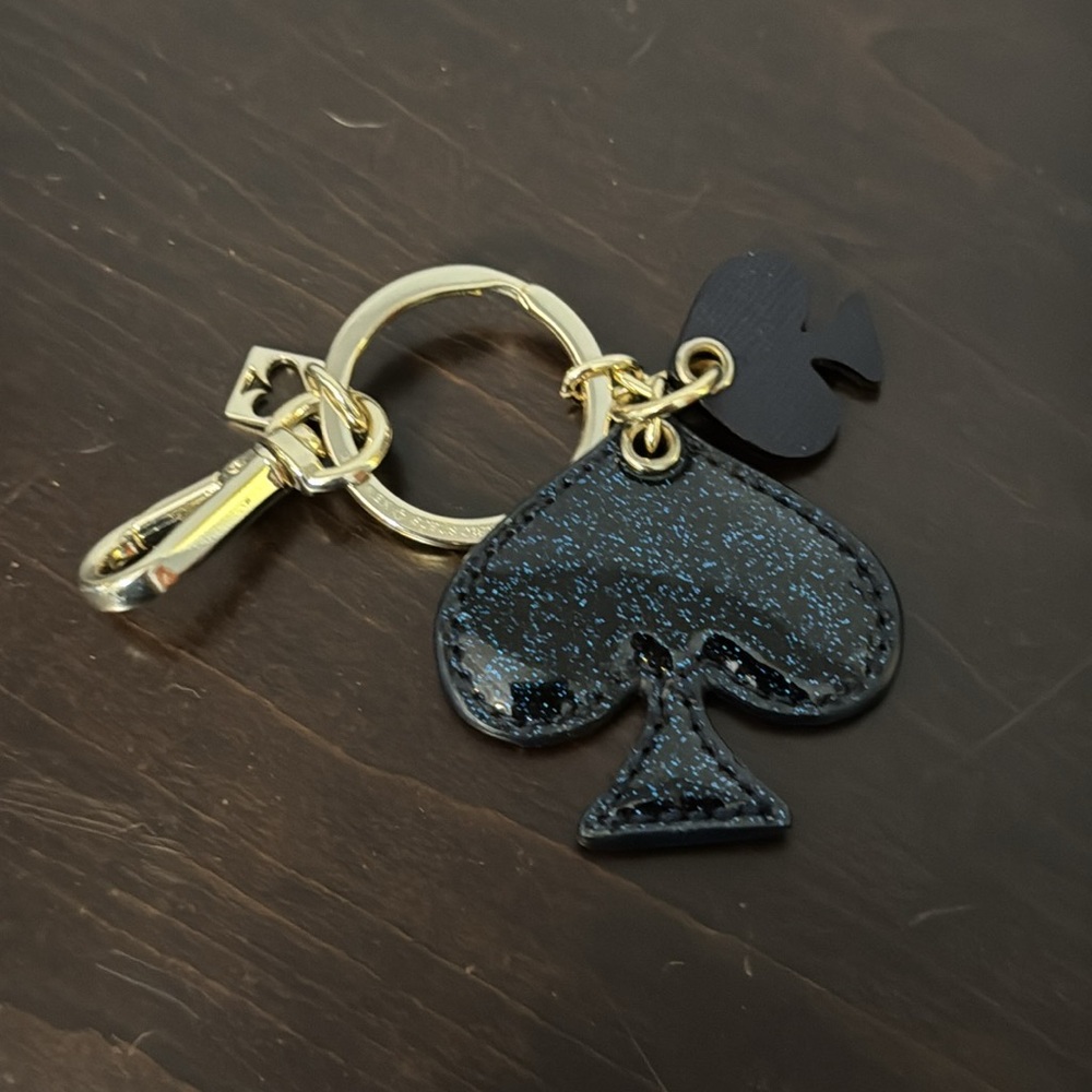 Kate Spade Blue Glitter Keychain